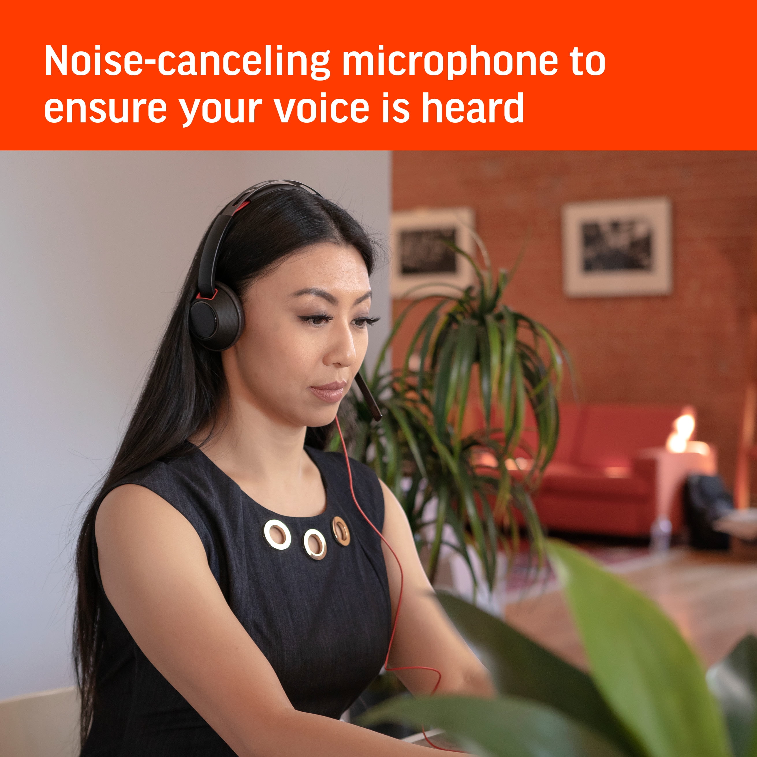 Poly - formerly Plantronics - Blackwire 5220 USB-A Wired Headset (Plantronics) - Flexible Noise-Canceling Boom Mic - Ergonomic Design - Connect to PC/Mac, Mobile via USB-A or 3.5 mm