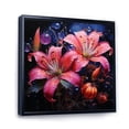 thumbnail image 2 of Designart "Pink And violet Fuchsia Fantasy III" Floral Floater Framed Canvas Print, 2 of 7
