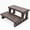 Brown, variant on XtremepowerUS Spa Step Hot Tub Step Universal Camper Deck - Anti-Slip - 2 Step Brown