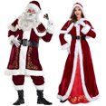 thumbnail image 2 of Disfraz navideño europeo y americano Vestido navideño de manga larga para mujer Papá Noel engrosado con chal Vestido de reina navideña, 2 of 5