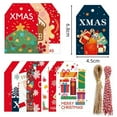 thumbnail image 2 of Christmas Gift Tags 48 Count with String, Printed Designs for DIY Xmas Present Wrap and Label Package Name Card, Red & White String, 2 of 6