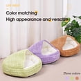thumbnail image 6 of Hooded Semi Enclosed Shell Shaped Pet Nest, Plush Cat Bed Hooded Semi Enclosed Shell Shaped Pet Nest, Anti-Slip Covered Cat Bed with Hood for Puppy and Kitten, Machine Washable, 6 of 7