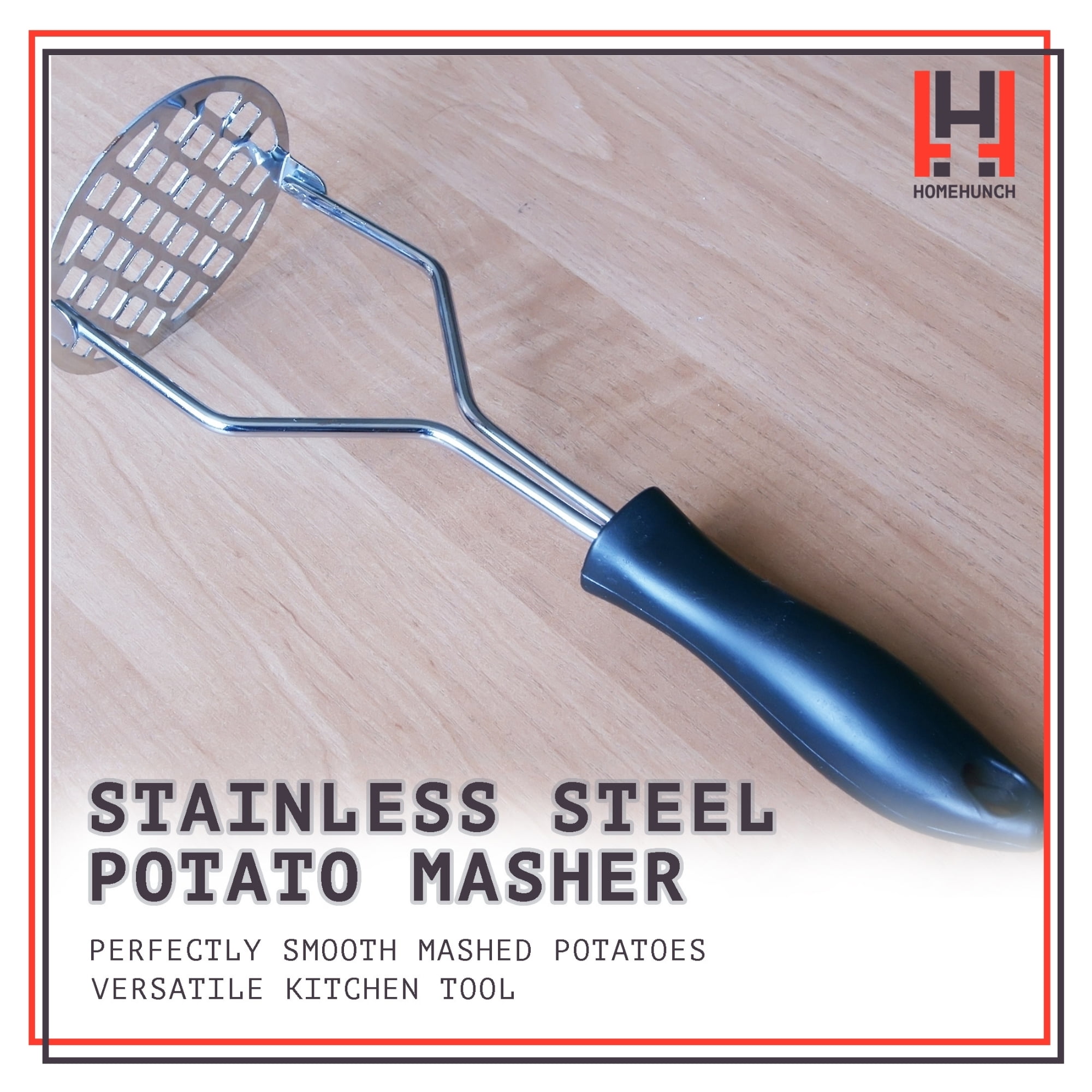 HomeHunch Potato Masher Stainless Steel Kitchen Tool for Mashed Potatoes 