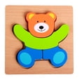 thumbnail image 2 of Juegos para Bebés - Rompecabezas de Madera, Juguetes Montessori para Niños 1 2 3 4 Años, Rompecabezas Entrelazados, Juego Educativo de Aprendizaje de Animales Bebé para Niños, Rompecabezas con Marco, 2 of 5