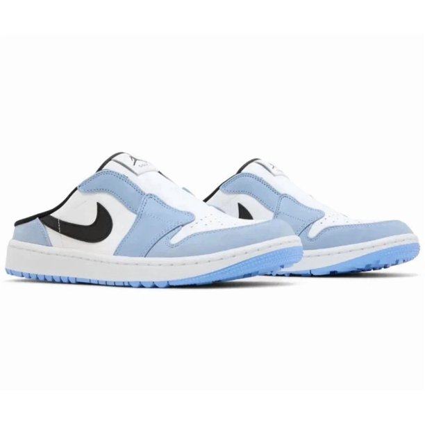 Size 12 N I-K-E Men's A i r-Jor-dan 1 Mule Golf Shoes University Blue UNC FJ1214-400