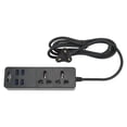 thumbnail image 3 of Regleta PC Cobre retardante de llama 2 Universal 4 USB Interface Strip Hub con cable de 2 m Negro Enchufe británico 110-250 V, 3 of 5