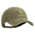 thumbnail image 5 of US Army Veteran Military Embroidered Washed Cap - Khaki OSFM, 5 of 5