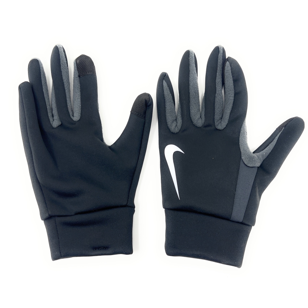 Nike Adult Thermal Running Gloves, Black/Grey, Medium