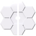 thumbnail image 1 of Ekena Millwork CMP10DY2-01000 10 in. OD x 1 in. ID Square Daisy Architectural Grade PVC Contemporary Ceiling Medallion - 2 Piece, 1 of 4