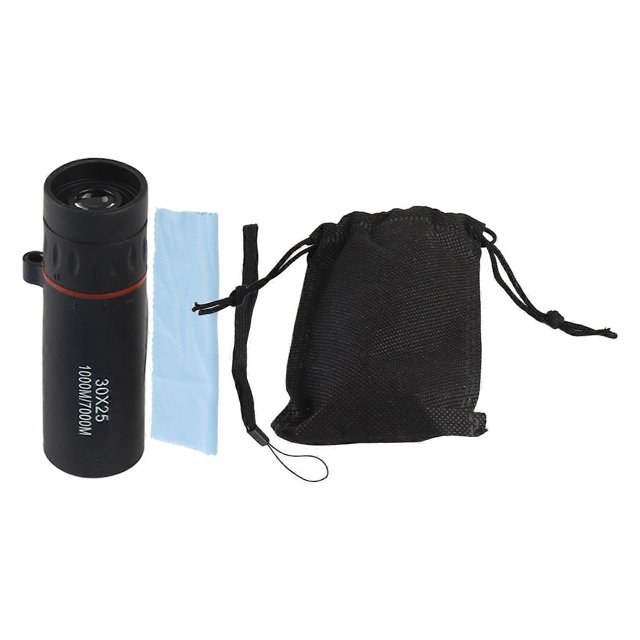 Black 30x25 Multi-Purpose Monocular Telescope, Zoomable, 7x Magnification, for Outdoor Travel