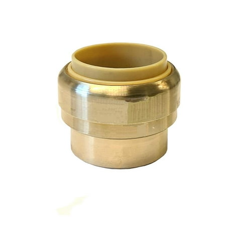 Libra Supply Lead Free 1/2 inch Push-Fit CAP, Push to Connect, Push x Push, (Pack of 6 pcs, Click in for more size options), 1/2'', 1/2-inch Brass Pipe Fitting Plumbing