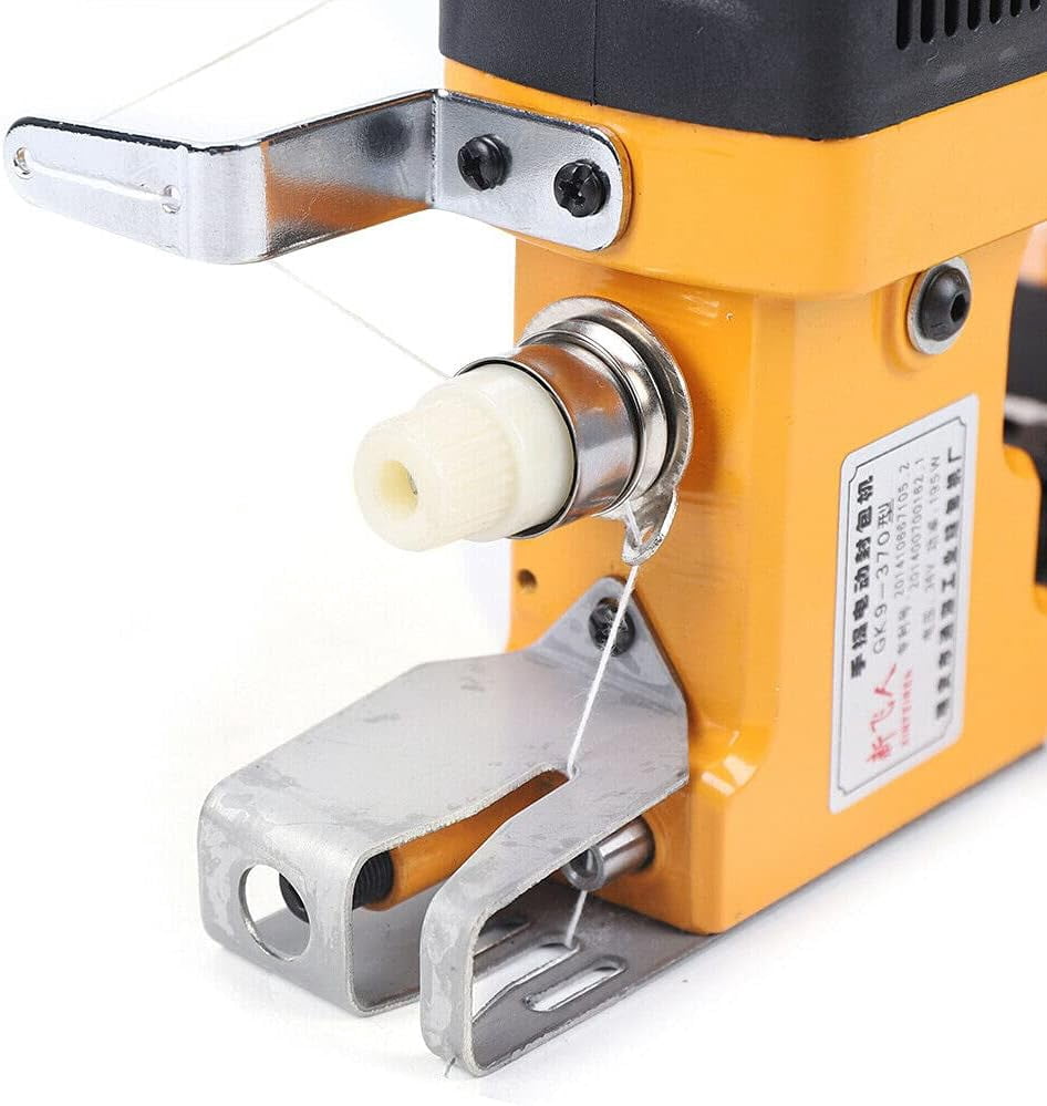 Electric Bag Sewing Machine Industrial Handheld Sewing Machine Heavy Duty Portable Electric Bag Stitching Closer Sack Seal Sewing Machine for Kraft Paper Bag, Woven Bag, Express Bag