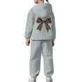 thumbnail image 7 of Girls Long Sleeve Hoodie Sweatsuit Soft Warm Pullover Tops Pants Outfits for Toddler Kids Casual School Wear, 7 of 7