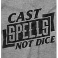 thumbnail image 2 of Cast Spells Not Dice Dragon Gamer Crewneck T Shirts Boy Girl Teen Brisco Brands L, 2 of 6