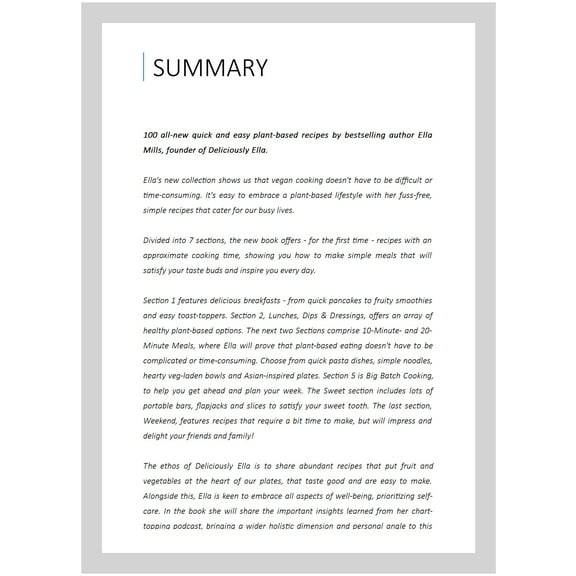 Deliciously Ella Making Plant-Based Quick and Easy : 10-Minute Recipes, 20-minute recipes, Big Batch Cooking