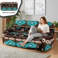 thumbnail image 3 of COEQINE Stretch Recliner Sofa Cover Comfy 3 Seater Reclining Protector 8 Pieces Stretch Reclining Slipcover Extra Large Recliner Cover for Home Decoration, Southwest American Tribal Brown Blue, 3 of 8