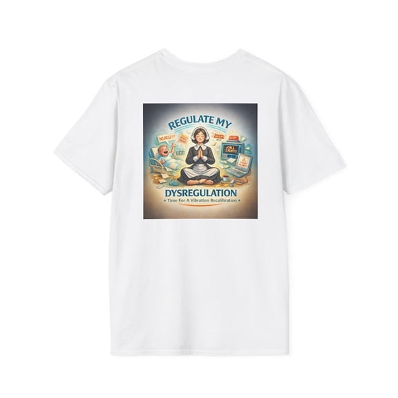 Regulate My Energy T-Shirt, Meditation Yoga Graphic Tee, Calm Mind Humor Shirt, Wellness Gift Idea, Nurse Therapist Top, Unisex Cotton Tee