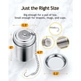 thumbnail image 2 of House Again 2 Pack Tea Infuser, Extra Fine Mesh Tea Infusers for Loose Tea, 18/8 Stainless Steel Tea Strainer with Extended Chain Hook, Tea Steeper for Brew Tea, Spices & Seasonings, 2 of 7