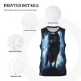 thumbnail image 3 of Pofeuu Night Scene of Wolves Print Basketball Jersey, Shirts for Men Youth Basketball Jersey Crew Neck-Large, 3 of 6