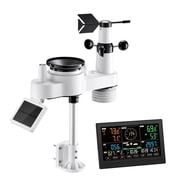 Wireless Weather Station 7-in-1 7.5 Inch Display Solar Powered for Home Garden Farm