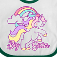 thumbnail image 4 of Inktastic Big Sister Unicorn Girls Baby Bib, 4 of 4