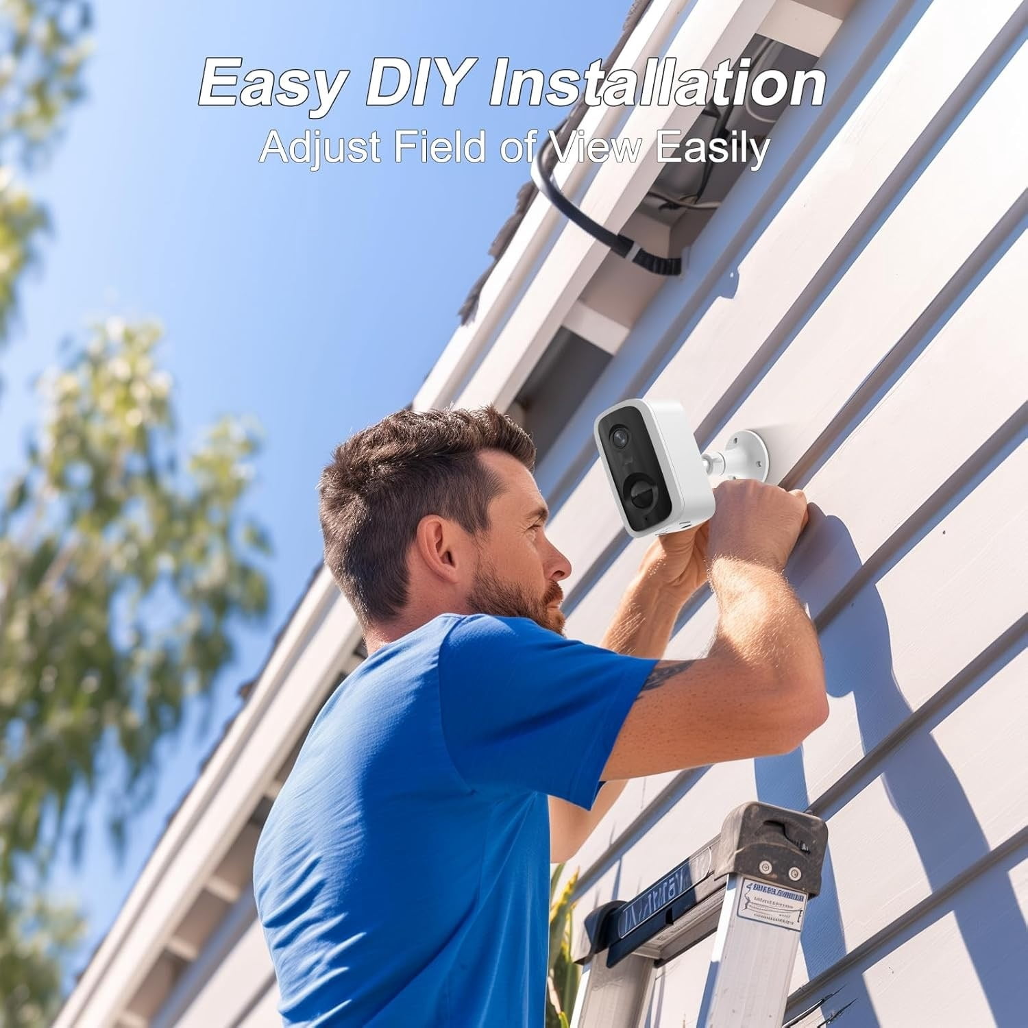 GMOX 2K Wireless Outdoor Security Camera with Spotlight, Waterproof PIR Detection 2.4Ghz Wi-Fi