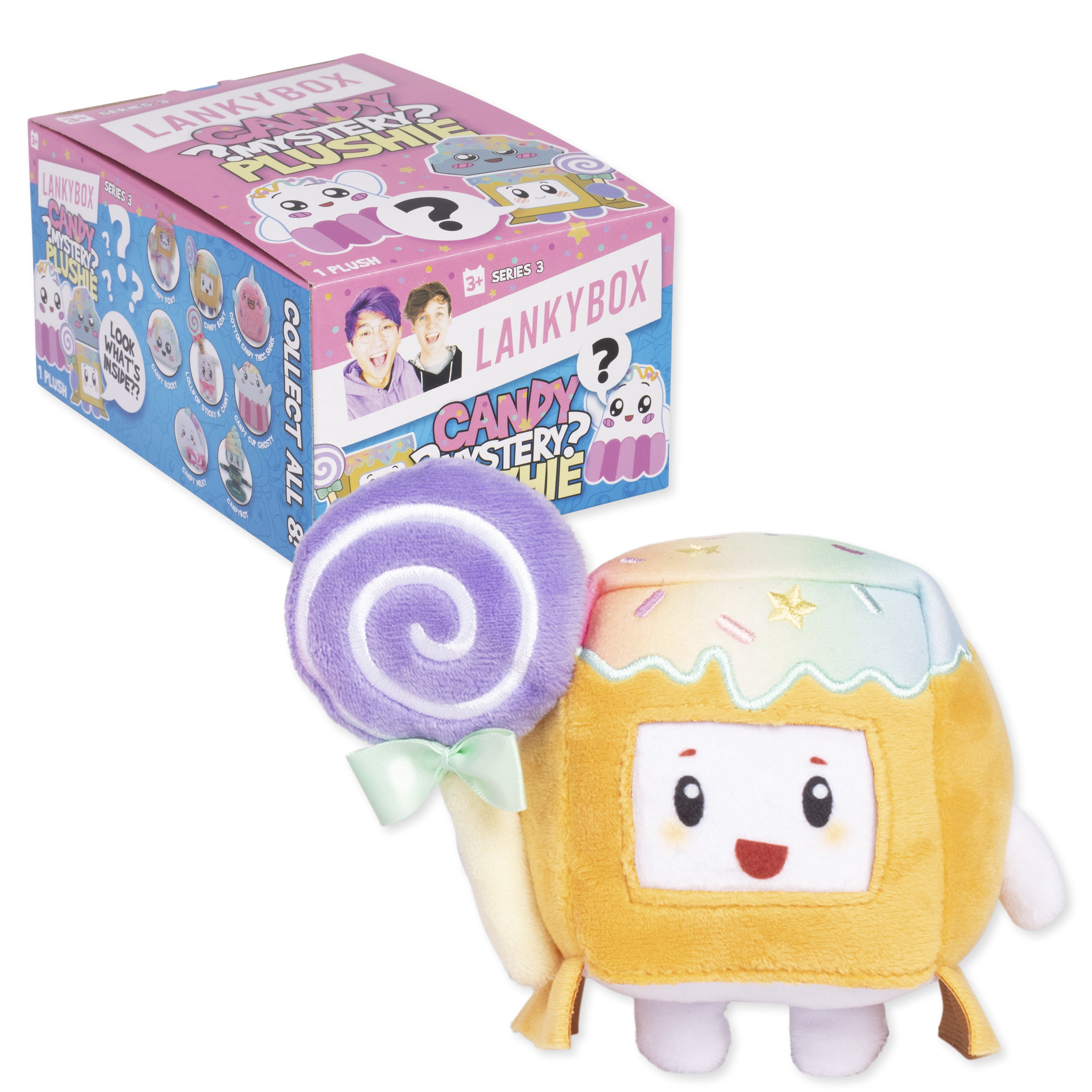 LankyBox Mystery Plush, Candy Collection, Collectible Blind Box Mini Plush, Officially Licensed LankyBox Merch