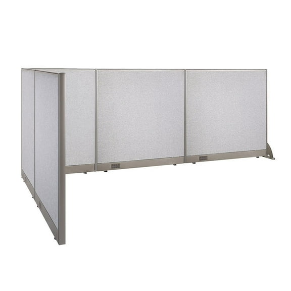 GOF L-shaped Freestanding Office Partition, Room Divider, Privacy Screen, Workstation Cubicle (66”D x 132”W x 48”H)