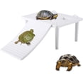 thumbnail image 3 of Muelle flotante de tortuga acuática, plataforma flotante de reptil de tortuga con escalera de escalada para reptiles acuáticos pequeños lagartos, ranas, serpientes, camaleón, 3 of 5