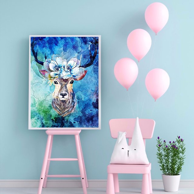 Cuadros Decorativos Mosaico de diamantes 5D de animales imagen de diamantes de imitación Ehuebsd hecha a mano para decoración del hogar sala de estar y dormitorio