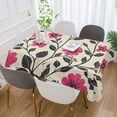 thumbnail image 2 of Yayeee Tablecloths for Rectangular Tables 60 x 60 inch Party Table Cover, Pink Flowers, 2 of 6