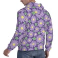 thumbnail image 3 of Hoodies for Men - Purple Daisies Flowers Long Sleeve Comfrt Men'S Fashion Hoodies & Sweatshirts, Sweatshirts for Men Hoodies Pullover Clothing Clothes with Pouch, 3 of 7