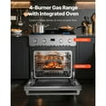 thumbnail image 2 of KFFKFF 30-Inch Freestanding Gas Range Oven, Stainless Steel Stove with 4 Sealed Burners, Convenient Racks, Halogen Light, 4.8 Cu. Ft. Capacity, Ideal for RVs, Apartments, and Mobile Homes, 2 of 9
