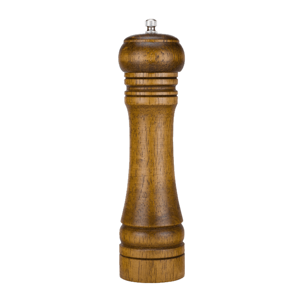Farberware Extra Large Wooden Pepper Mill Grinder 12” Yellow Vintage Wood  Grain