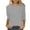 Gray, variant on Women's Summer Plain Shirt Scoop Neck Long Sleeve Casual Blouse Soft Loose Fit Top Comfort Lightweight Clothes Solid Breathable 2026 Trendy Blouses Stretchy Skin-friendly Tops Orange 4XL