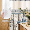 thumbnail image 3 of No Hook Shower Curtain, Texas Star Navy Blue Shower Curtains for Bathroom with See Through Top Window, Farmhouse Vintage Art Wooden Waterproof & Washable Bath Curtain Long 72"x78", 3 of 9
