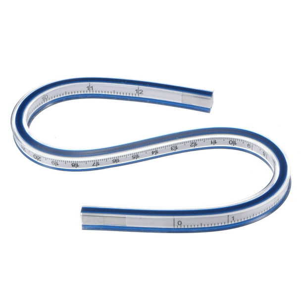 Regla flexible curva de 30 cm de Uxcell de 12" para dibujo técnico y diseño de prendas
