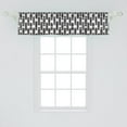 thumbnail image 2 of Ambesonne Skater Window Valance, Modern Skateboarding Pattern, 54" X 12", Charcoal Grey and White, 2 of 3