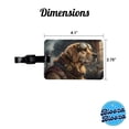 thumbnail image 3 of Golden Retriever Dog Steampunk Faux Leather Travel Luggage Tag, 3 of 7