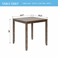 thumbnail image 5 of PAPROOS Counter Height Dining Table, Solid Wood Square Kitchen Table for Small Space, Modern Farmhouse Acacia Wooden Dining Table for Apartment, Walnut(Table Only), 5 of 8