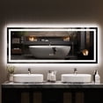 thumbnail image 1 of LED Bathroom Mirror with Lights - Backlit + Front Lit Dimmable Anti-Fog, Shatter-Proof Vanity Mirror with Memory Function (Horizontal/Vertical), 1 of 10