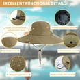 thumbnail image 4 of XXL Oversize &Wide Brim Sun Hats for Men UPF 50+ & Waterproof Fishing-Hat Boonie Bucket for Hiking Safari Beach Garden, 4 of 5
