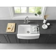 thumbnail image 3 of Kingston Brass GKKA30229 Miranda 30-Inch Solid Surface Single Bowl Farmhouse Kitchen Sink with 6-Piece Kitchen Accessory Set in Glossy White, 3 of 11