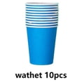 thumbnail image 3 of Wweixi 10pcs Paper Cups Disposable Cup Papers Environmental Handcraft Education Light Blue, 3 of 6