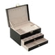 thumbnail image 2 of Organizador de cuero PU Matsuzay caja de joyería 3 capas Negro 23*17*13.5 cm, 2 of 6