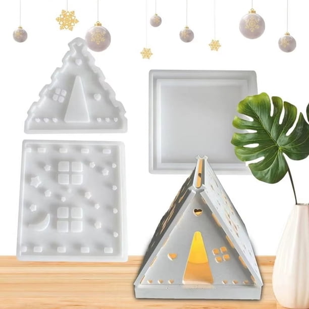 Titular de la Vela Moldes de Silicona Hollow Estrellas y Luna Casa Decoración Molde de Silicona Tienda de Campaña Candelabro Molde de Aromaterapia