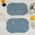 thumbnail image 6 of Kraoden Vintage PVC Placemats, Scandinavian Style Heat Insulation & Oil-Proof Table Mats, Durable & Easy to Clean, Perfect for Dining Room Decor and Elegant Table Setting, 6 of 6