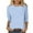 Light Blue3, variant on HAiming Womens 3/4 Sleeve T-Shirt V Neck Basic Tee Solid Color Casual Pullover Tops Trendy Clothes
