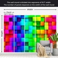 thumbnail image 4 of Tiptophomedecor Abstract Wallpaper Wall Mural - Colourful Cubes, 4 of 7
