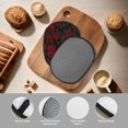 thumbnail image 4 of Pofeuu Rose Print Silicone Pot Mat Mitten With Hanging Loop Heat Resistant Oven Mitts Non-Slip Bbq Baking Smoking Potholders, 4 of 7